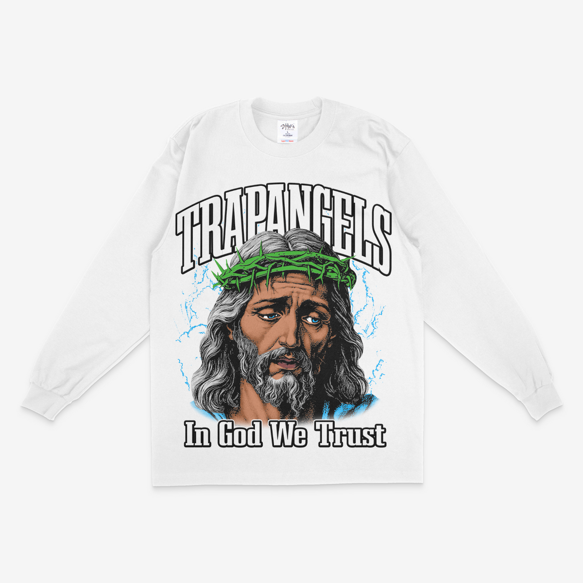 Trap Angels T Shirt  In God We Trust White